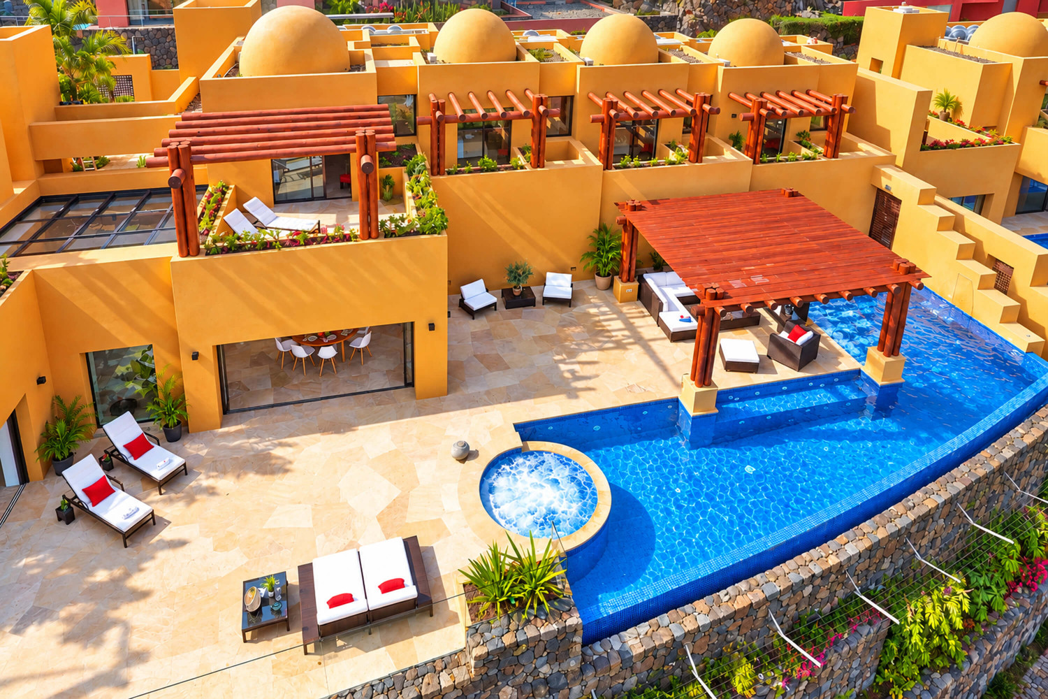 Luxury house with a maximum capacity for 10 people with a private pool and jacuzzi with spectacular views of the golf course